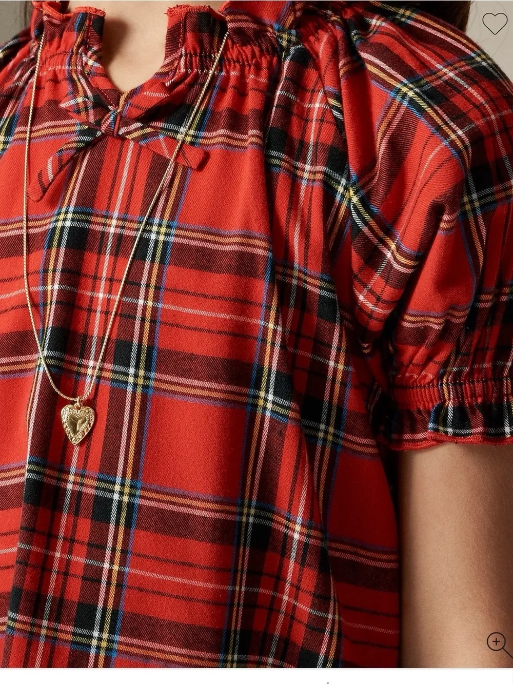 Crewcuts Red Plaid Short Sleeve Nightgown